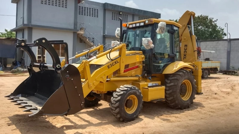 Everstar's Backhoe newly received by the customer