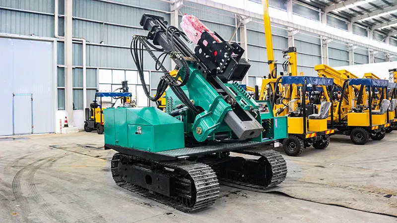 Green solar pile driver warehouse pictures