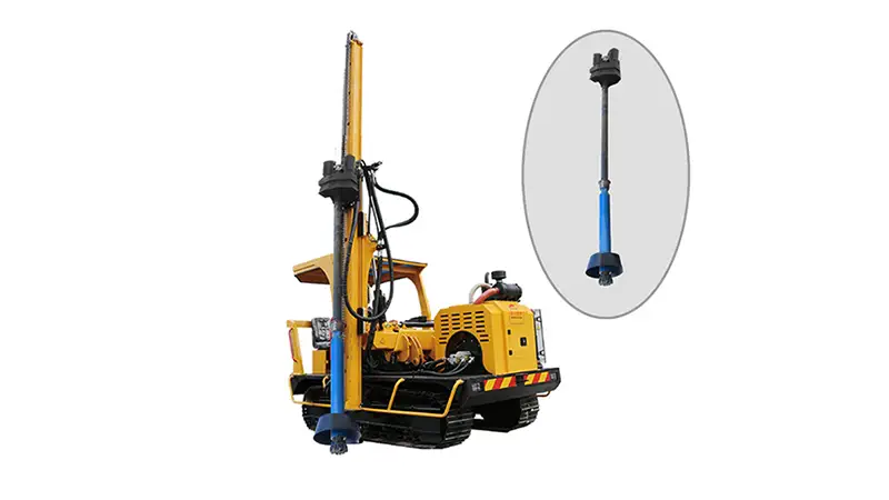 Tracked mini pile driver equipped with DTH - Everstar