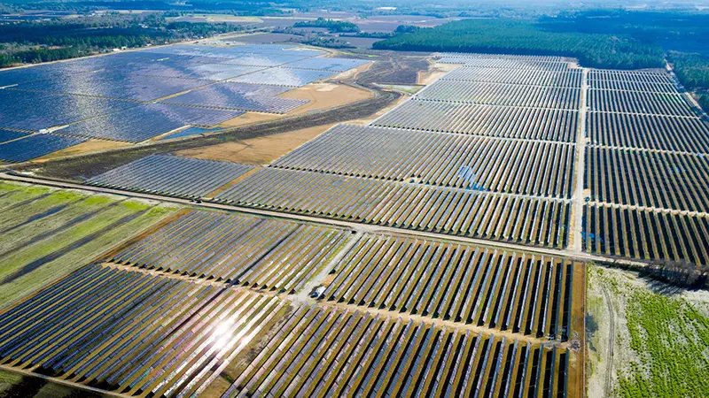 Solar farm construction site