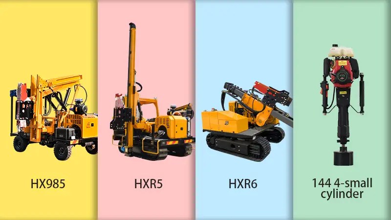 Types of Pile Drivers: HXR5/6/7 and portable handheld pile driver
