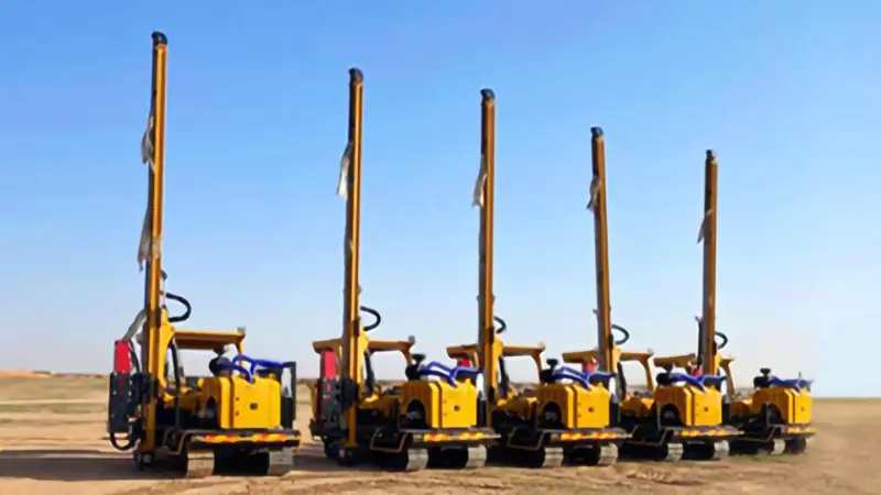 Solar pile driver, 5 new equipment purchased by the buyer