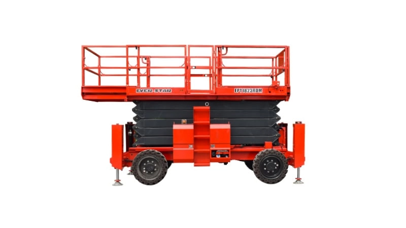Off-road diesel scissor lift