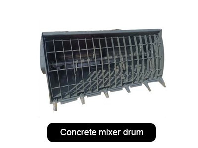 Concrete mixer drum