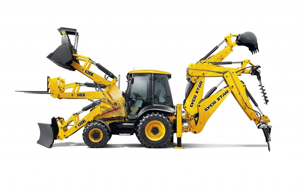 Backhoe loader multi-function display picture