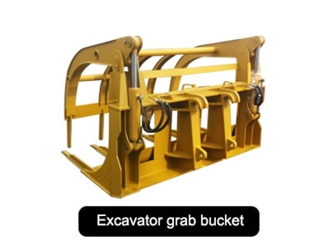 Excavator grab bucket